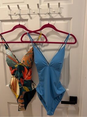 NWT CALIA Women's Swim Triangle Strappy Back One Piece swimsuit LOTS